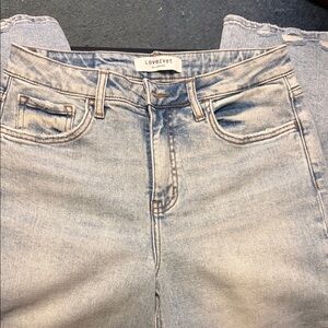 LoveYvet Women's Classic Light Blue Straight Leg Jeans